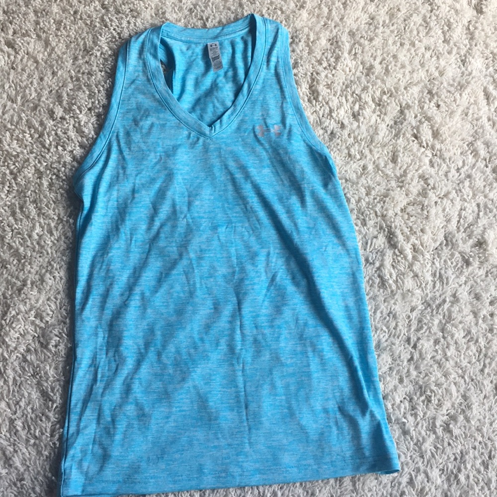 Blue under armor tank top